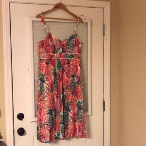 J.Crew Ratti pineapple Spaghetti-strap dress